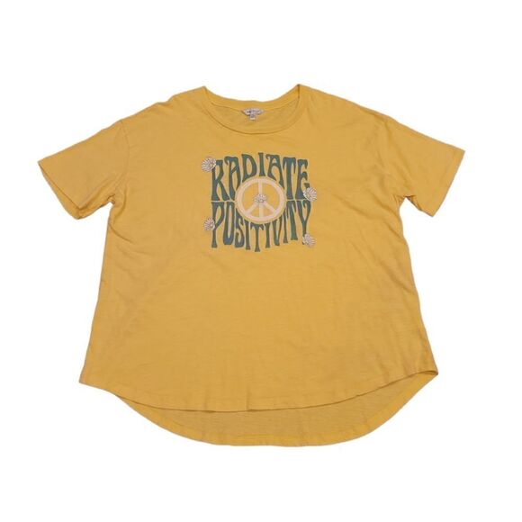 Wildfox Radiate Positivity T Shirt Peace Graphic Tee Top Short Sleeve Cotton XXL - Picture 2 of 14